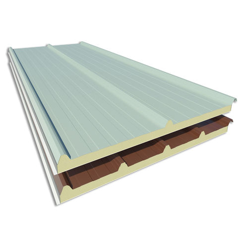 Sandwichpaneel für geneigtes Dach - EASY AGRO 3GR/5GR - HIANSA PANEL S.A - mit Stahldeckblech / PUR-Kern / Euroklasse B-s3-d0