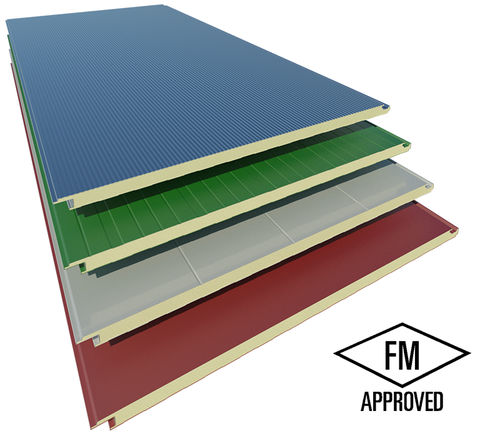 Sandwichpaneel für Fassaden - HFM - HIANSA PANEL S.A - für Fassadenverkleidung / mit Stahldeckblech / PUR-Kern