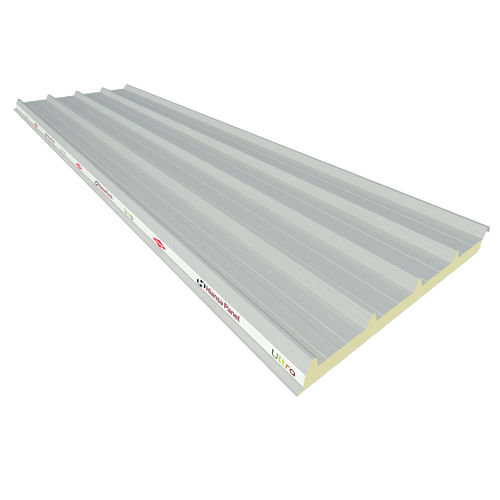 Sandwichpaneel für Abdeckung - EASY CUB 5GR - ULTRA - HIANSA PANEL S.A - 2 Metall-Deckschichten / Polyisocyanuratkern PIR / Feuerschutz