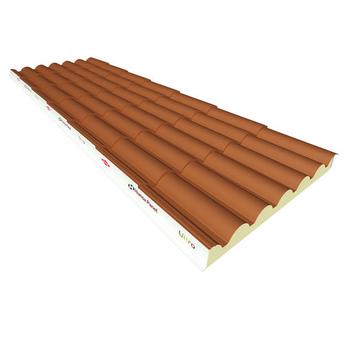 Sandwichpaneel für Abdeckung - TEJA - ULTRA - HIANSA PANEL S.A - 2 Metall-Deckschichten / Polyisocyanuratkern PIR / Feuerschutz