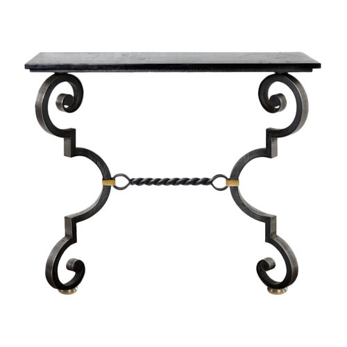 Klassischer Konsolentisch - VOLUTE  - Mobilier De Style - Messing / Schmiedeeisen / Stahl