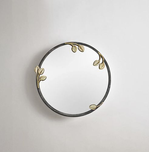 Wandmontierter Spiegel - VEGETAL - Mobilier De Style - modern / rund / Bronze