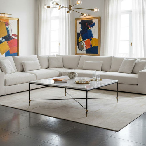 Moderner Couchtisch - BARON - Mobilier De Style - Eisen / Schmiedeeisen / Marmor
