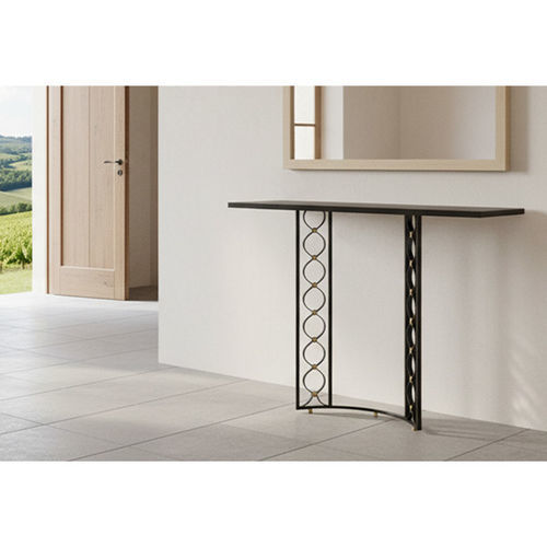 Moderner Konsolentisch - INFINI - Mobilier De Style - Messing / Schmiedeeisen / Marmor