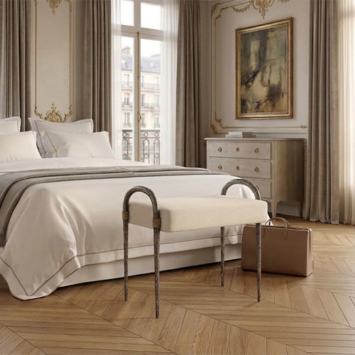 Moderne Bank - ETHNIC - Mobilier De Style - Aluminium / Messing / Stoff