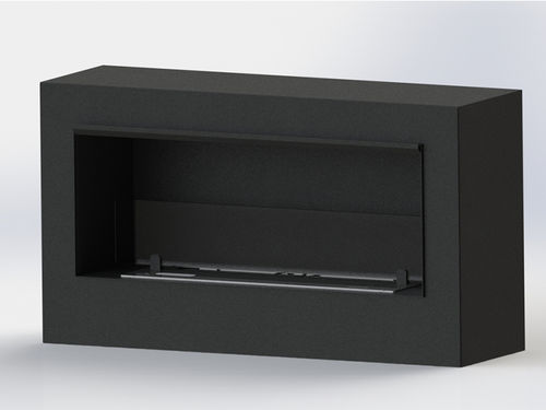 Moderne Kaminverkleidung - BKBF CASING - bioKamino - Glas / doppelseitig / weiß
