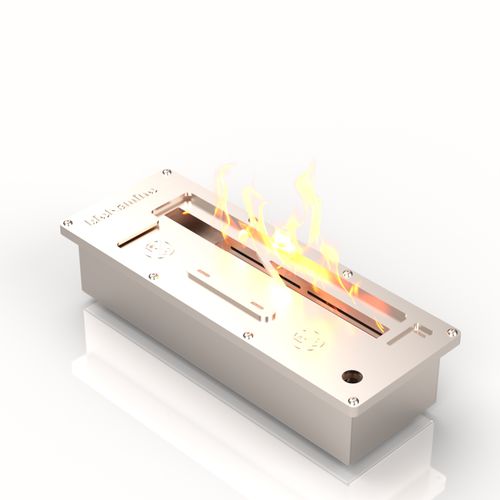 Bioethanol-Brennkammer / Edelstahl - BR300R - bioKamino - rechteckig / modern / einbaufähig