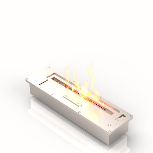 Bioethanol-Brennkammer / Edelstahl - BR400R - bioKamino - rechteckig / modern / einbaufähig