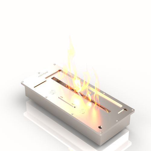 Bioethanol-Brennkammer / Edelstahl - BR400RW - bioKamino - rechteckig / modern / einbaufähig