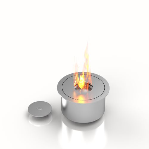 Bioethanol-Brennkammer / Edelstahl - BR150SC - bioKamino - rund / modern / einbaufähig