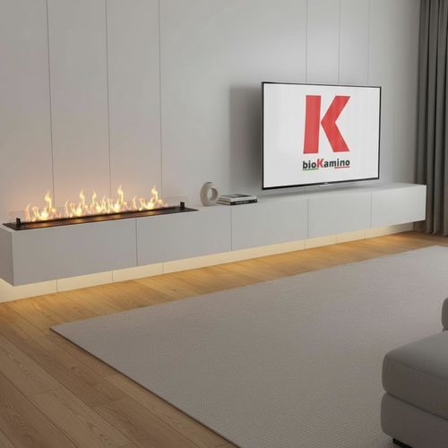 Bioethanol-Brennkammer / Edelstahl - TECH - bioKamino - rechteckig / modern / freistehend