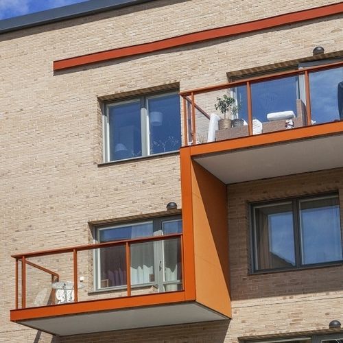 Klinkerriemchen - RT 433 - Randers Tegl A/S - Ton / für Außenbereich / verklebt