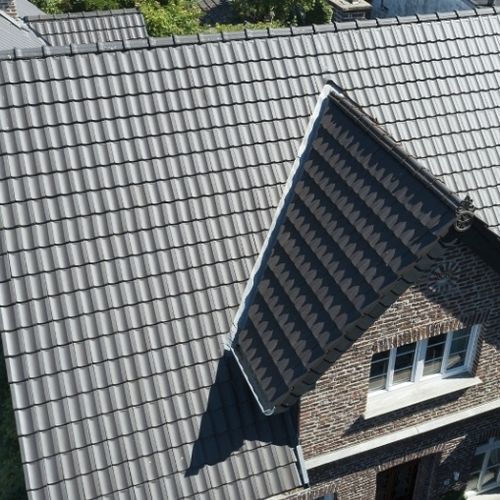 Portugiesische-Dachziegel - RT 838 - Randers Tegl A/S - Ton / Großformat / braun