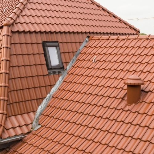 Verfalzt-Dachziegel - RT 841 - Randers Tegl A/S - Ton / Großformat / rot