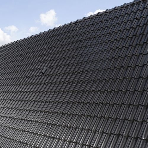 Flachdachziegel - RT 845 - Randers Tegl A/S - Ton / Großformat / schwarz