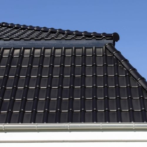 Flachdachziegel - RT 862 - Randers Tegl A/S - Ton / Großformat / schwarz