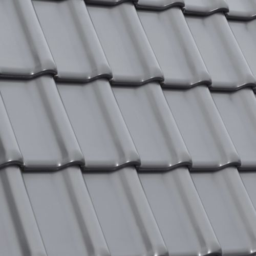 Flachdachziegel - RT 863 - Randers Tegl A/S - Ton / Großformat / grau