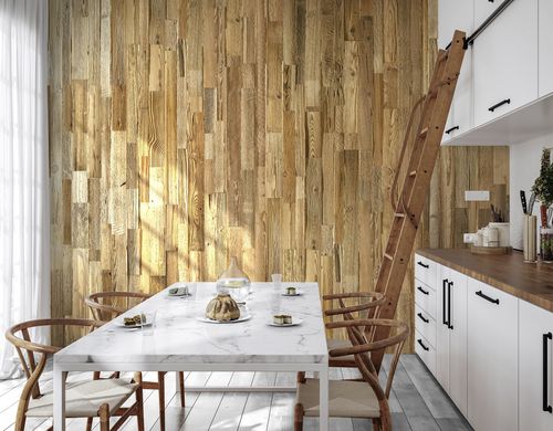 Holzpaneel für Innenausbau - AMBER - AW Latvia - Wand / aus recyceltem Holz / nach Maß