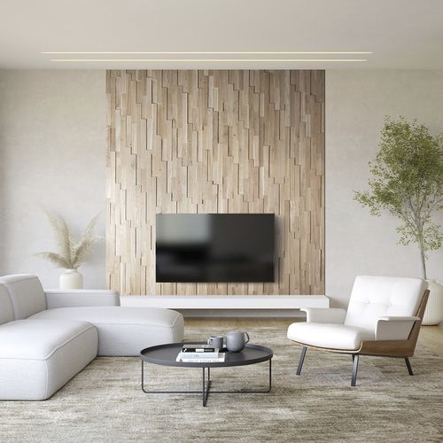 Holz-Wandverkleidung - EGO - AW Latvia - Eiche / gebürstet / Struktur