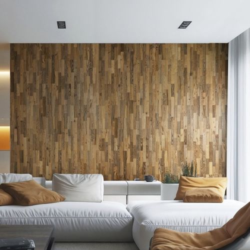 Innenbereich-Wandverkleidung - AMATA - AW Latvia - aus recyceltem Holz / gebürstet / Holzoptik