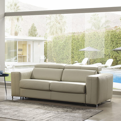 Bettsofa - Carol - Confort Dina S.L. - modern / Leder / grau