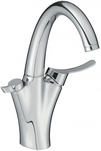 Aufsatz-Zweigriffmischer - CARAFE: E18865 - JACOB DELAFON - aus verchromtem Metall / für Küche / 1-Loch