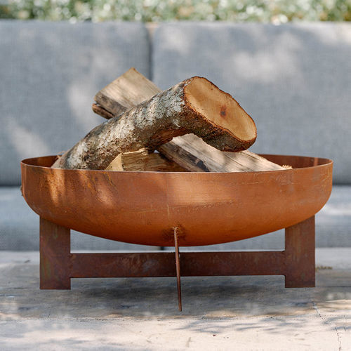 Garten-Feuerstelle / Holz - Herstera Garden S.L. - Stahl / rund / schwarz