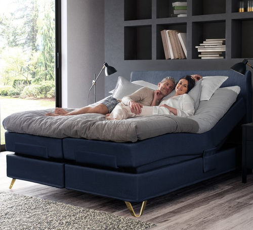 Doppelbett - PRESTIGE AQTIVE II - Jensen - modern / Polster / verstellbares Kopfteil