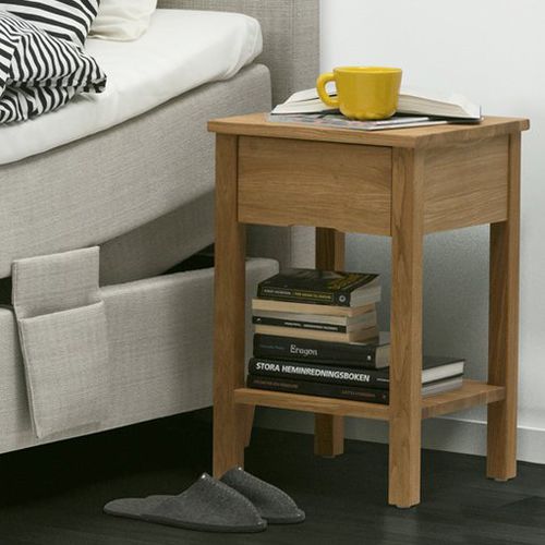 Moderner Nachttisch - PLANIA - Jensen - Eiche / gebeiztes Holz / rechteckig