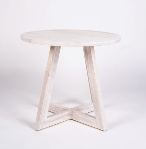 Moderner Tisch - FAITY TALE  - KD Stripes - Esche / Gestell aus Esche / rund