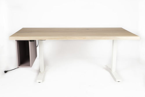 Moderner Schreibtisch - PREMIUM - KD Stripes - Eiche / höhenverstellbar
