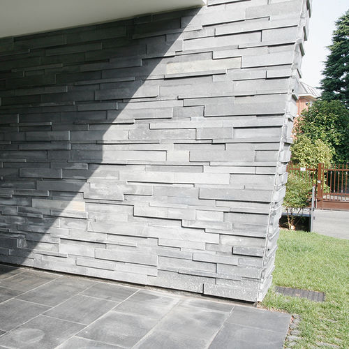Naturstein-Verblender - LIME BLACK - Marmotex SRL - Außen / texturiert / Dekor
