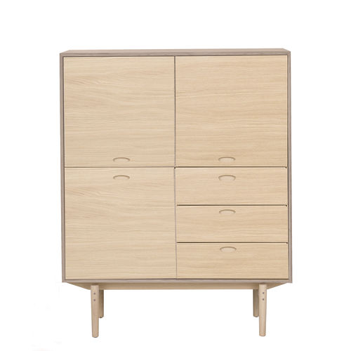 Hohes Sideboard - OCULUS - PBJ Mobler ApS - skandinavisches Design / Eiche / Nussbaum