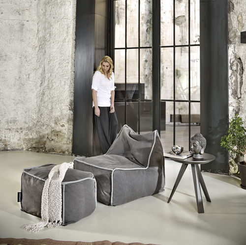 Moderner Sitzsack - FUNKY MIDDLE - POUFOMANIA - Stoff / expandiertes Polystyrol (EPS) / wasserdicht