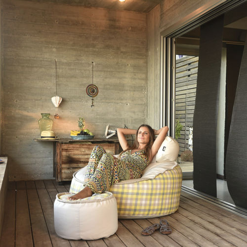 Moderner Sitzsack - COOKIE - POUFOMANIA - Sunbrella® / expandiertes Polystyrol (EPS) / wasserdicht