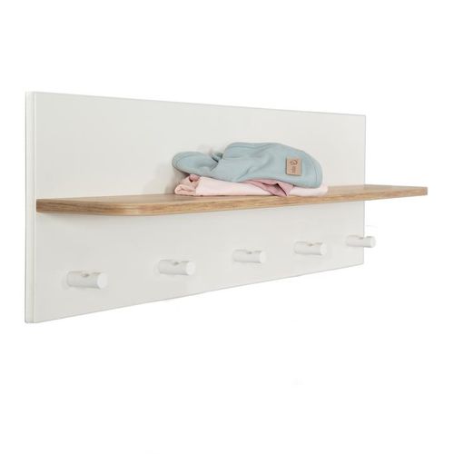 Wandmontierter Garderobenständer - Ava - roba Baumann GmbH - modern / Eiche / weiß