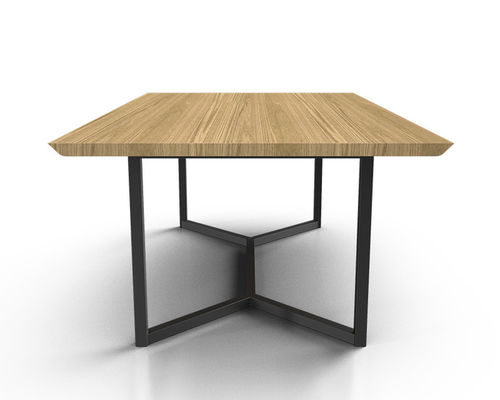 Moderner Esstisch - BERGAMIA - Black-Citrus - Marmor / Massivholz / Keramik