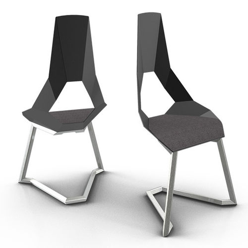 Moderner Stuhl - LIME - Black-Citrus - für Außenbereich / für den Innenraum / Stoff