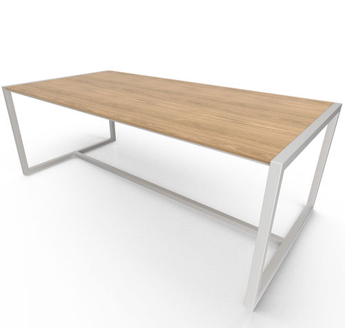 Moderner Esstisch - SQUARE - Black-Citrus - Holz / Plexiglas® / Corian®