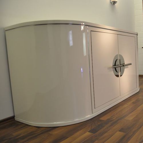 Sideboard / Art Deco - OAM00211 - Münsterland Gruppe GmbH & Co. KG - lackiertes Holz / beige