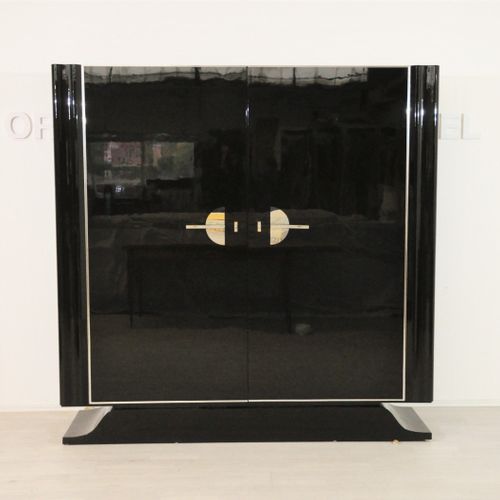 Hohes Sideboard - OAM00207 - Münsterland Gruppe GmbH & Co. KG - Art Deco / lackiertes Holz / schwarz