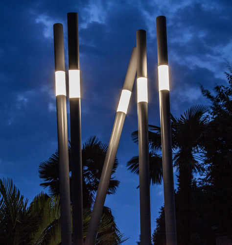 Leuchtpoller für Garten - LUCCIOLA - Hi Project srl - Brillamenti - modern / Aluminium / Polycarbonat