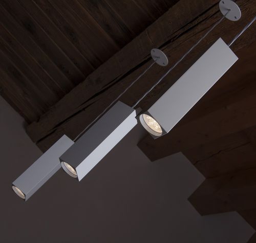 Hängelampe - Cubetto - Hi Project srl - Brillamenti - Aluminium / modern / mit Kabel