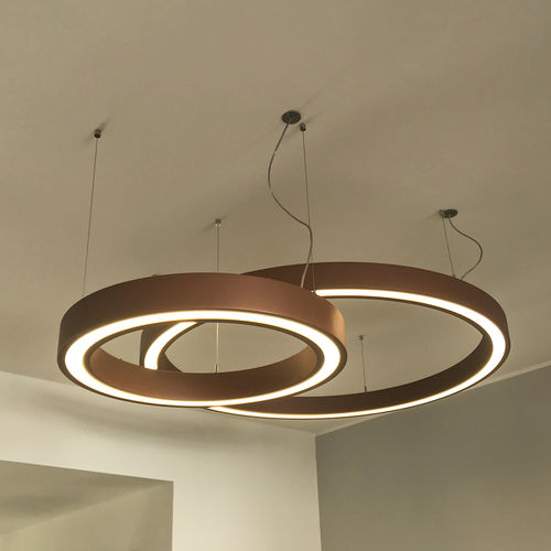 Hängelampe - LOOP - Hi Project srl - Brillamenti - Aluminium / Holz / minimalistisches Design