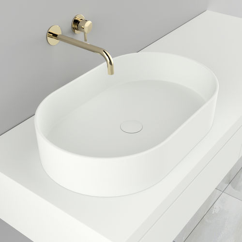 Aufsatzwaschbecken - LO1M - ICÓNICO - Mineralwerkstoff / oval / modern