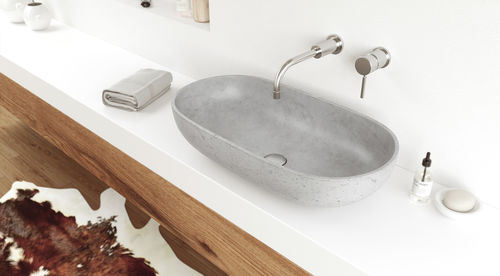 Aufsatzwaschbecken - OVAL - Gravelli - Beton / oval / modern