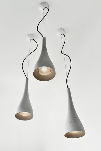 Hängelampe - OCUN - Gravelli - Edelstahl / Beton / modern