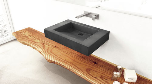 Wand-Waschbecken - SLANT 07 SINGLE - Gravelli - Beton / nach Maß / rechteckig