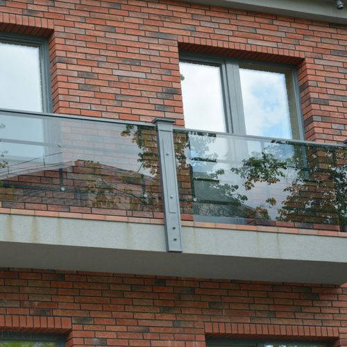 Schmiedeeisen-Geländer - 03 - La Forge Artistique - Glasplatten / für Außenbereich / für Balkon