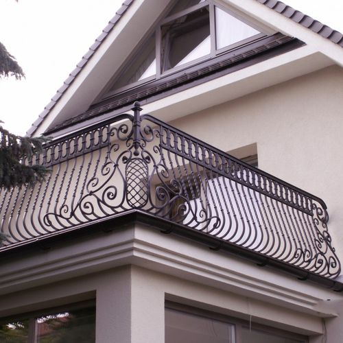 Schmiedeeisen-Geländer - 07 - La Forge Artistique - mit Stangen / für Außenbereich / für Balkon